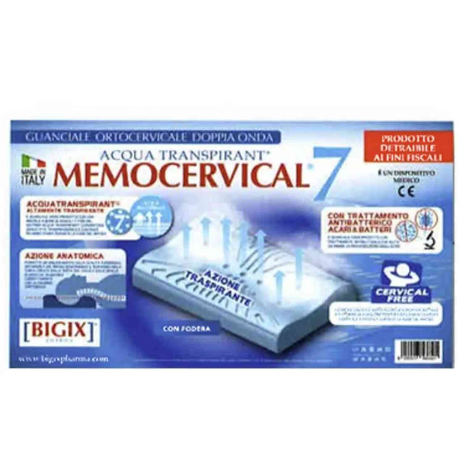 GUANCIALE MEMOCERVICAL 7 MODELLO DOPPIA ONDA BIGIXPHARMA - Pharmaleader