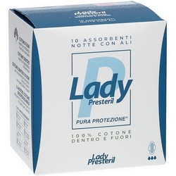 LADY PRESTERIL ASSORBENTI NOTTE CON ALI RIPIEGATI BIODEGRADABILI 10 PEZZI - Pharmaleader