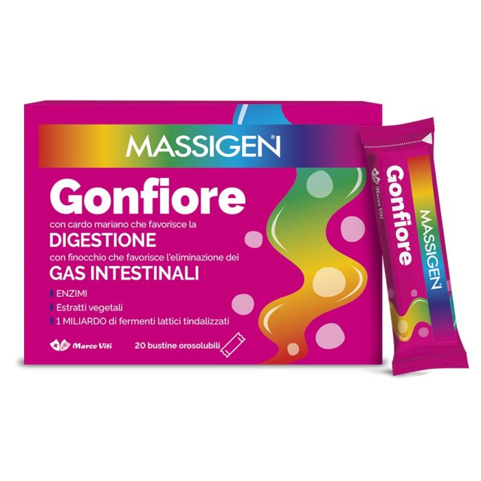 MASSIGEN GONFIORE 20 BUSTINE OROSOLUBILI - Pharmaleader