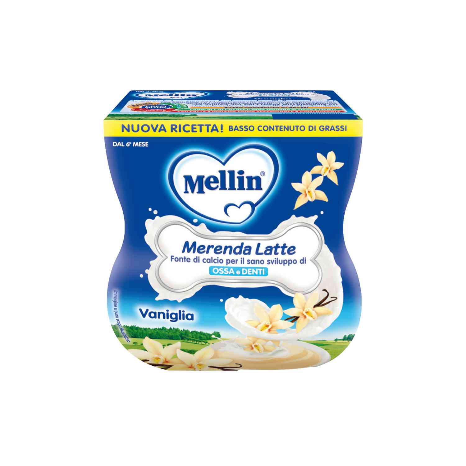 MELLIN MERENDA LATTE VANIGLIA 2 X 100 G - Pharmaleader