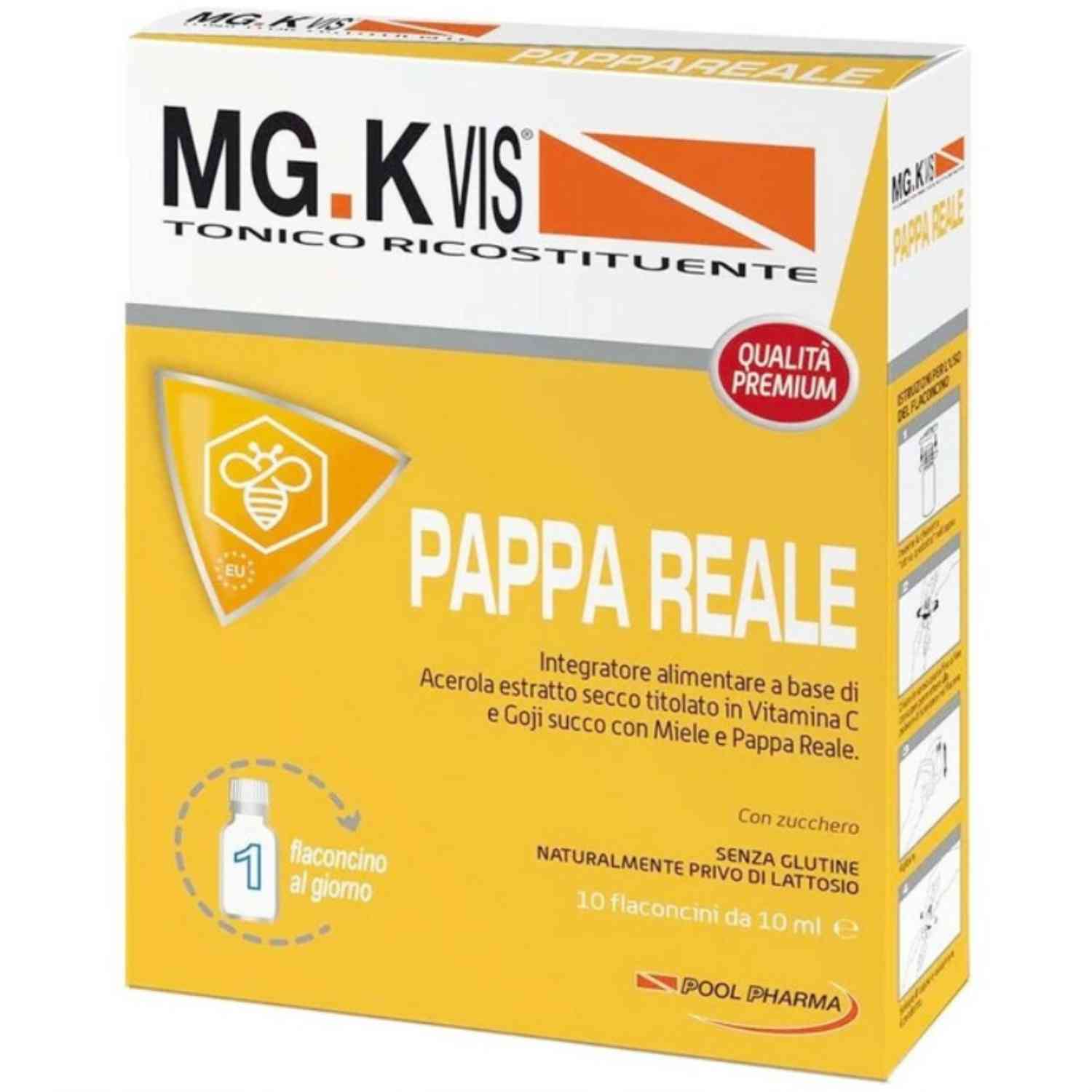 MGK VIS TONICO RICOSTITUENTE PAPPA REALE 10 FLACONCINI DA 10 ML - Pharmaleader
