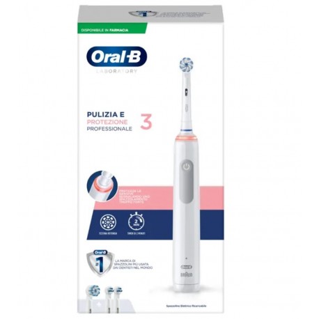 ORAL-B PRO 3 LABORATORY SPAZZOLINO ELETTRICO + 2 REFILL - Pharmaleader
