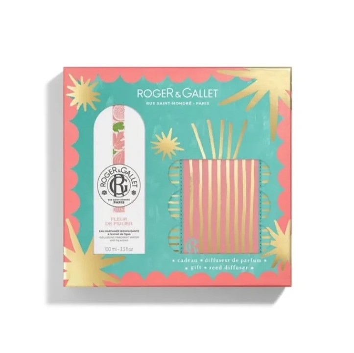 ROGER&GALLET SET NATALE FLEUR DE FIGUIER EAU DE TOILETTE 100 ML + DIFFUSORE AMBIENTE 25 ML 25 - Pharmaleader