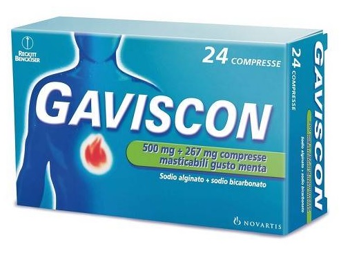 GAVISCON*24CPR MENTA 500+267MG - Pharmaleader