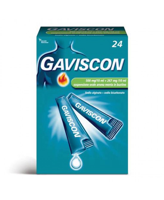 GAVISCON*24BUST 500+267MG/10ML - Pharmaleader
