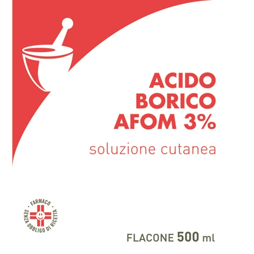 ACIDO BORICO AFOM*3% 500ML - Pharmaleader