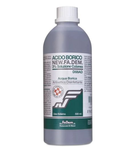ACIDO BORICO NEW F*3% FL 500ML - Pharmaleader