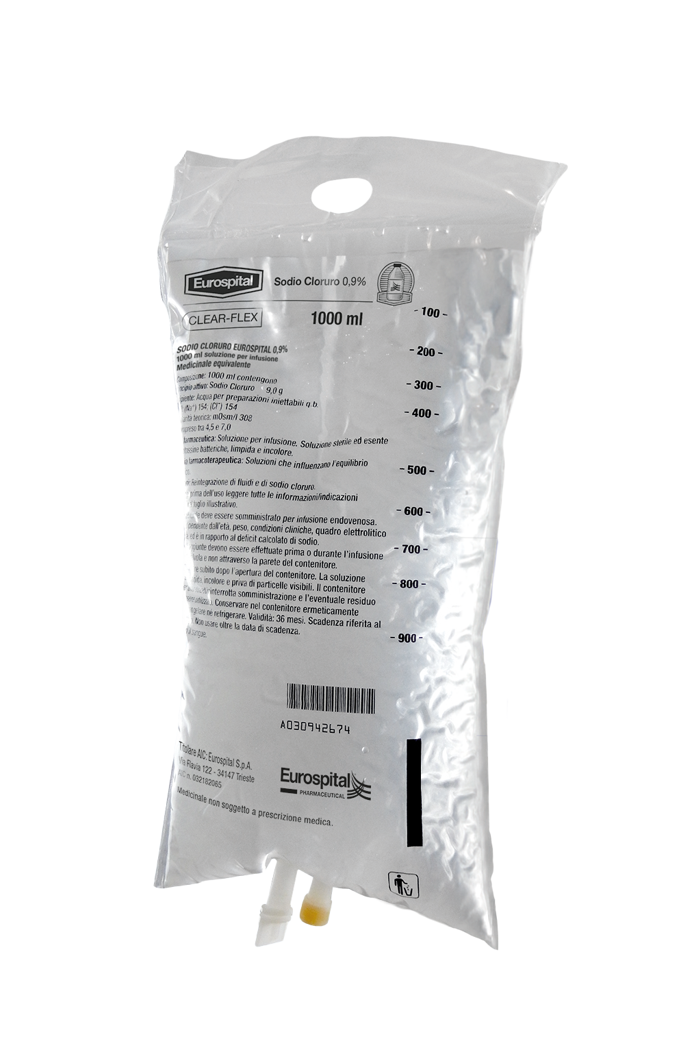 SODIO CLORURO EUROS*0,9%1000ML - Pharmaleader