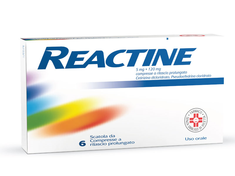 REACTINE*6CPR 5MG+120MG RP - Pharmaleader