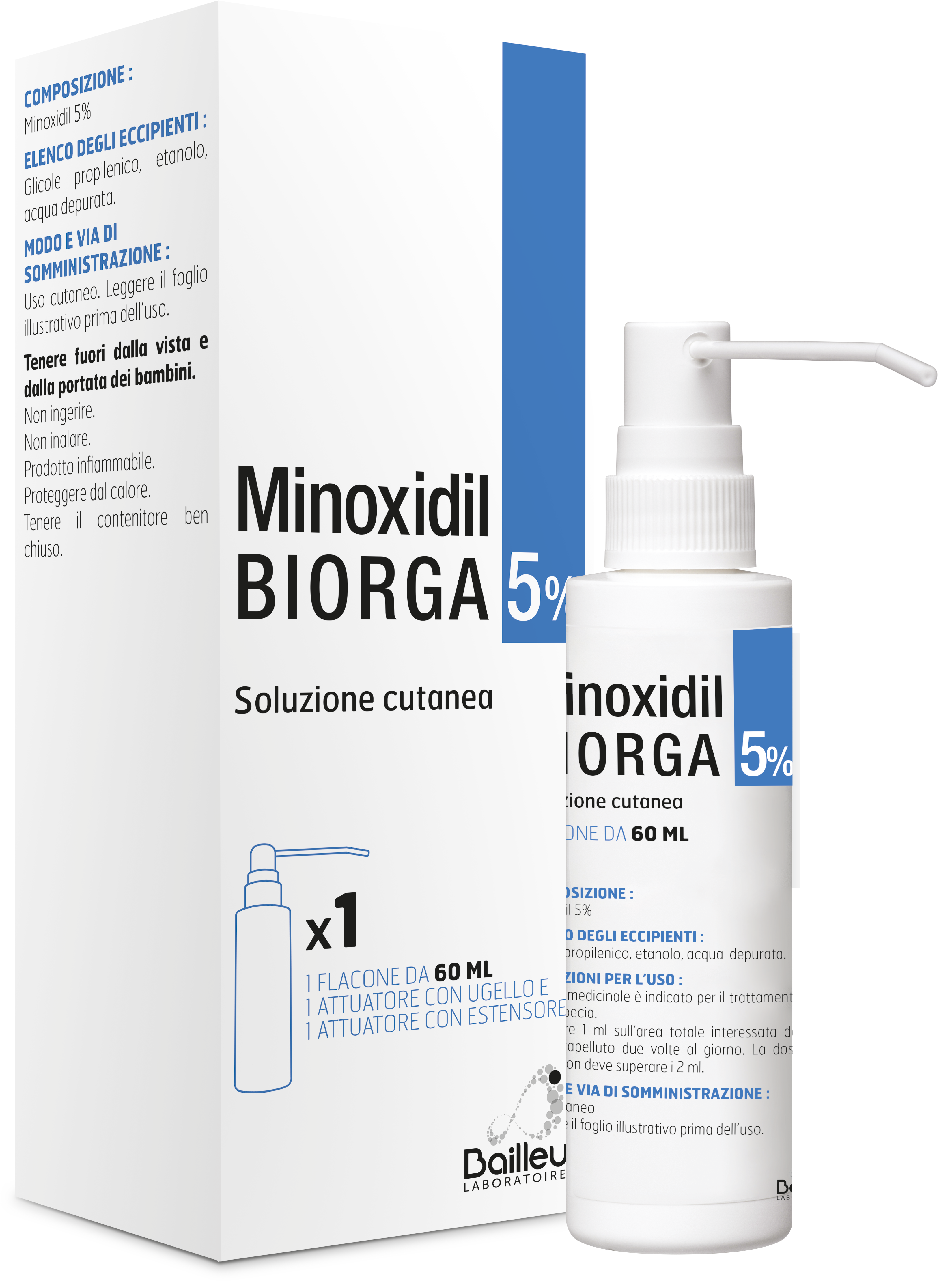 MINOXIDIL BIORGA*SOL CUT60ML5% - Pharmaleader