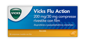 VICKS FLU ACTION*12CPR200+30MG - Pharmaleader