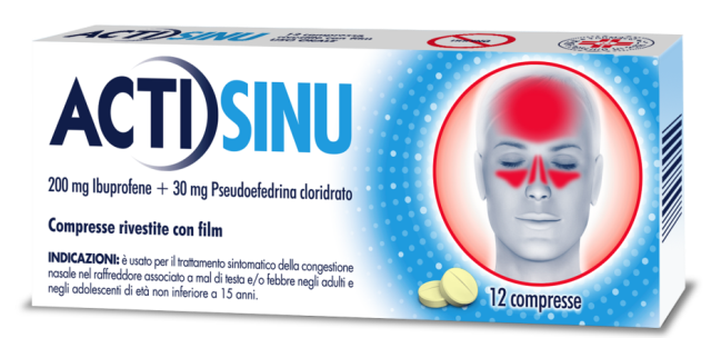 ACTISINU*12CPR 200MG+30MG - Pharmaleader