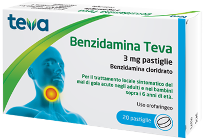 BENZIDAMINA TEVA*20PASTL 3MG - Pharmaleader