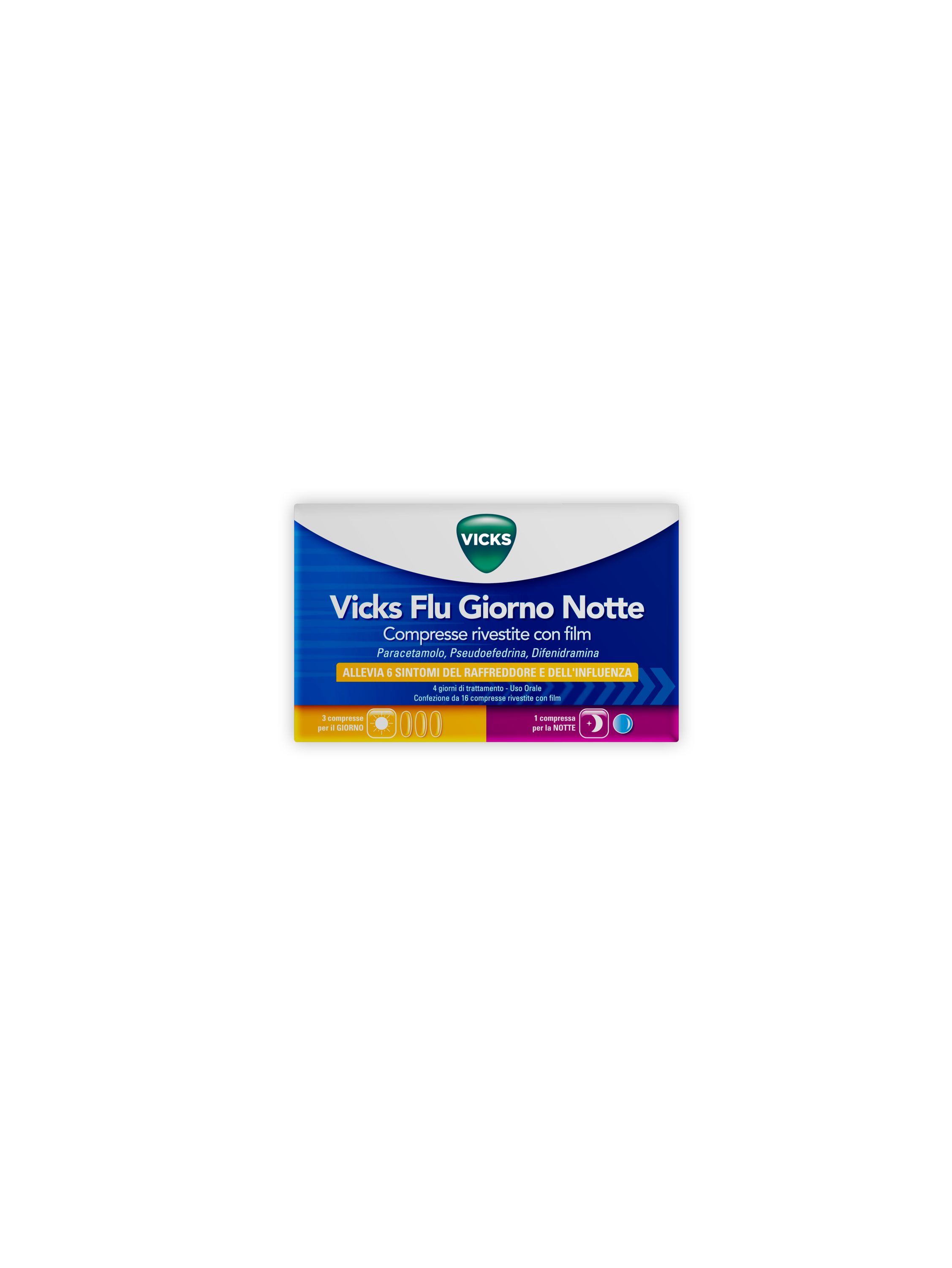 VICKS FLU GIORNO NOTTE*12+4CPR - Pharmaleader