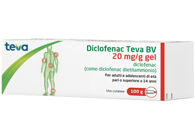 DICLOFENAC TEVA*GEL100G 20MG/G - Pharmaleader