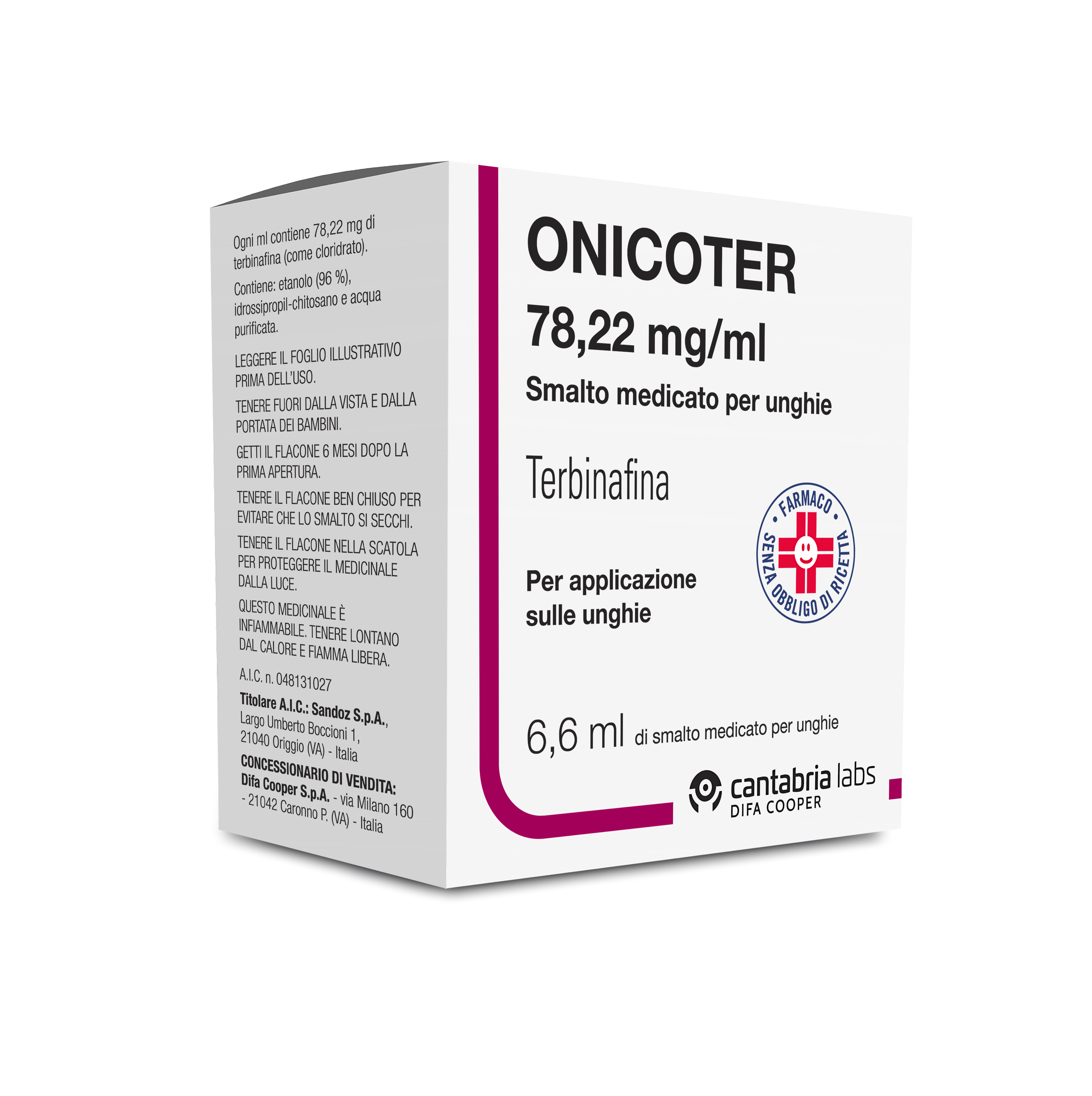 ONICOTER*SMALTO MED 1FL 6,6ML - Pharmaleader
