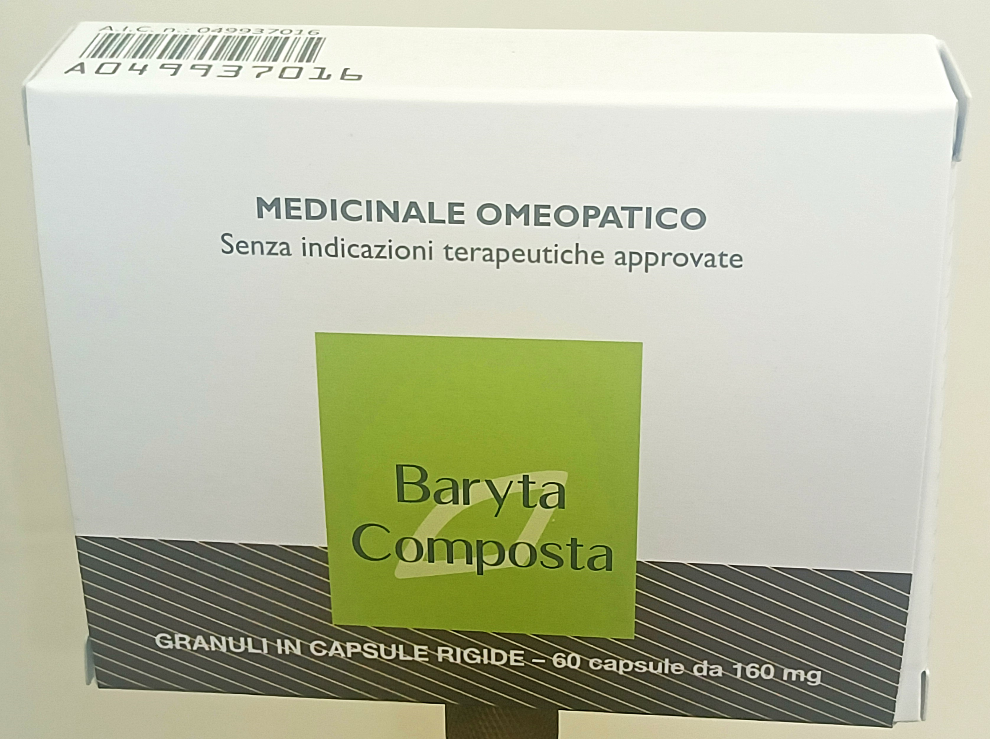 BARYTA COMPOSTA*60CPS 160MG - Pharmaleader