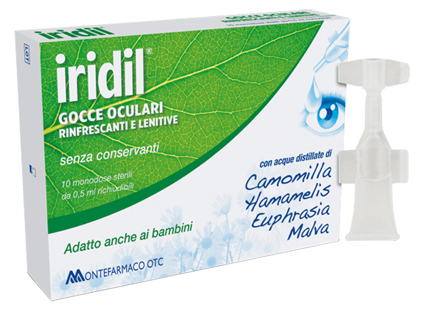 GOCCE OCULARI IRIDIL 10 AMPOLLE MONODOSE RICHIUDIBILI 0,5 ML - Pharmaleader