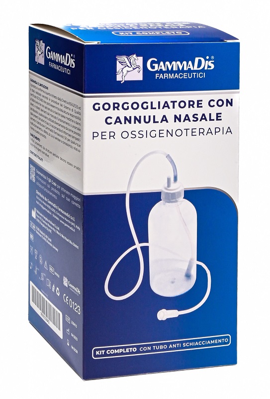 GORGOGLIATORE PER OSSIGENOTERAPIA CON OCCHIALE + CANNULA NASALE GAMMADIS - Pharmaleader