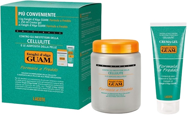 GUAM FANGHI D'ALGA CONFEZIONE CONVENIENZA FREDDA CON FANGHI D'ALGA GUAM 1 KG + CREMA GEL 250 ML FORMULA A FREDDO - Pharmaleader