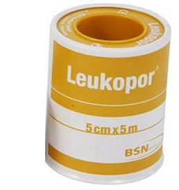 CEROTTO IN ROCCHETTO LEUKOPOR IPOALLERGENICO TESSUTO NON TESSUTO BIANCO 5X500 CM - Pharmaleader
