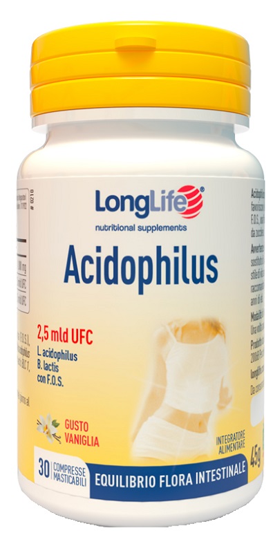LONGLIFE ACIDOPHILUS 30 COMPRESSE MASTICABILI - Pharmaleader