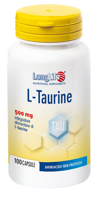 LONGLIFE L-TAURINE 500 MG 100 CAPSULE DI GELATINA DA 6,2 G - Pharmaleader