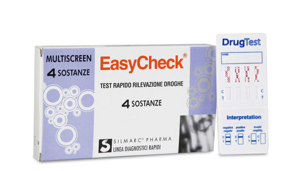 TEST RAPIDO SINGOLO O MULTIPLO PER RIVELAZIONE USO DI DROGHE STRIP EASYCHECK 4 SOSTANZE C - Pharmaleader