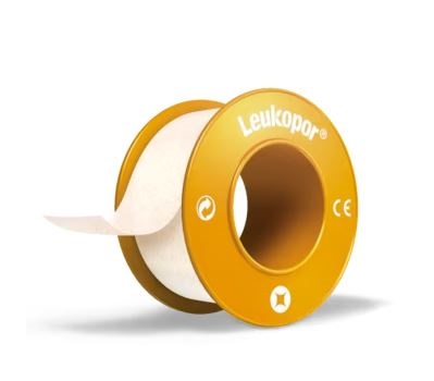 CEROTTO IN ROCCHETTO LEUKOPOR IPOALLERGENICO TESSUTO NON TESSUTO BIANCO 2,5X920 CM CON DISPENSER - Pharmaleader