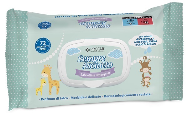 SALVIETTINE UMIDIFICATE SEMPRE ASCIUTTO 72 PEZZI PROFAR - Pharmaleader