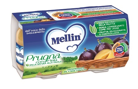 MELLIN OMOGENEIZZATO PRUGNA MELA 100 G 2 PEZZI - Pharmaleader