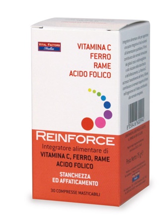 REINFORCE FERRO + RAME + VITAMINA C 30 COMPRESSE MASTICABILI - Pharmaleader