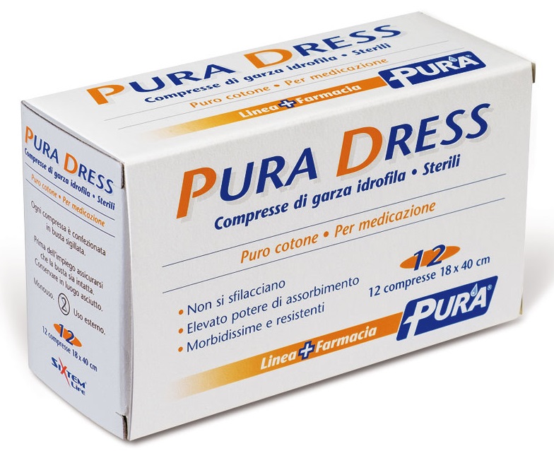 GARZA IN TESSUTO NON TESSUTO PURA SOFT 18X40CM 12 PEZZI - Pharmaleader