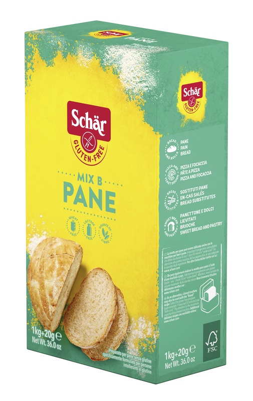 SCHAR MIX B PREPARATO PANE SENZA LATTOSIO 1 KG + 20 G - Pharmaleader