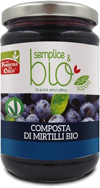 COMPOSTA DI MIRTILLI BIO CON POLPA DI MELA 320 G - Pharmaleader