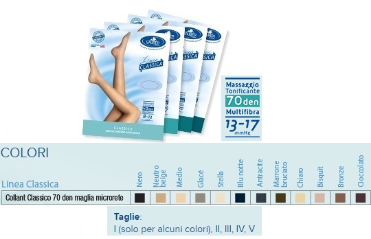 SAUBER COLLANT 70 DENARI MAGLIA MICRORETE NEUTRO BEIGE 3 LINEA CLASSICA - Pharmaleader