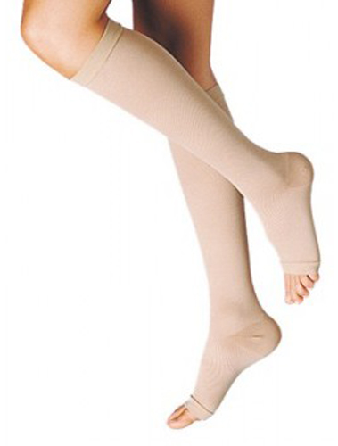 GAMBALETTO TERAPEUTICO DUALSAN A COMPRESSIONE DECRESCENTE KKL2 PUNTA APERTA BEIGE UNISEX 2 1 PAIO - Pharmaleader