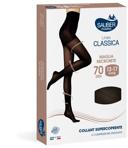 SAUBER COLLANT COPRENTE 70 MAGLIA LISCIA NERO 3 LINEA CLASSICA - Pharmaleader