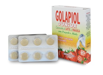 GOLAPIOL JUNIOR LATTE FRAGOLA 24 COMPRESSE - Pharmaleader