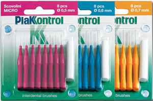 PLAKKONTROL SCOVOLINO CON MANICO MIDI 0,7 8 PEZZI - Pharmaleader