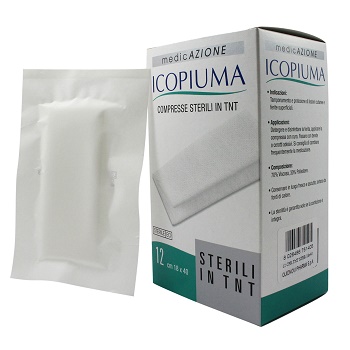 ICOPIUMA GARZA COMPRESSA IN TESSUTO NON TESSUTO ADESIVA 18X40 CM 12 PEZZI - Pharmaleader