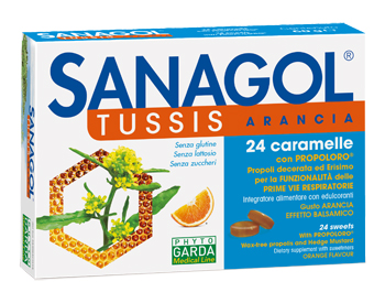 SANAGOL TUSSIS ARANCIA 24 CARAMELLE - Pharmaleader