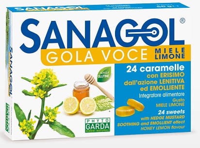 SANAGOL GOLA VOCE MIELE LIMONE 24 CARAMELLE - Pharmaleader