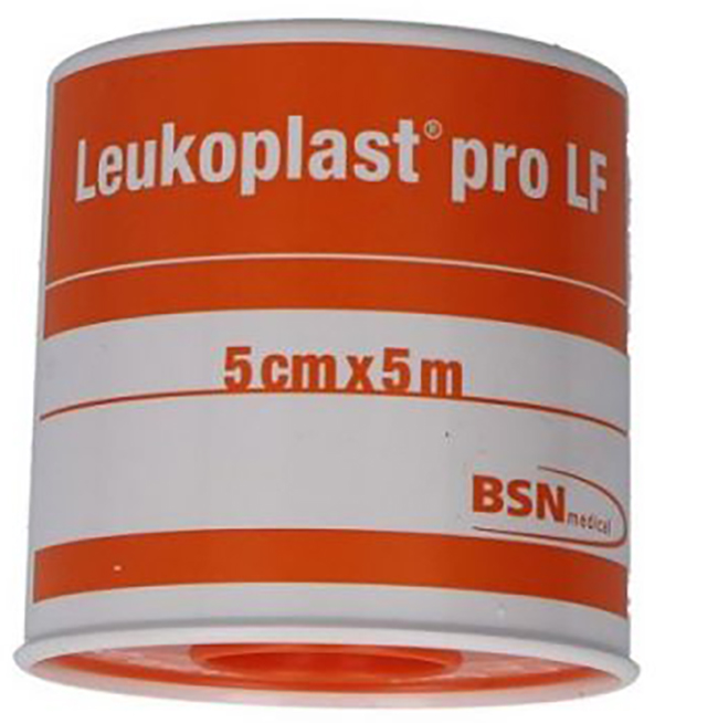 CEROTTO CHIRURGICO PER FISSAGGIO MEDICAZIONI LEUKOPLAST PRO LF SUPPORTO VISCOSA MASSA ADESIVA RESINA SINTETICA LANOLINA OSSIDO DI ZINCO CON LATTICE NATURALE 5X500CM - Pharmaleader