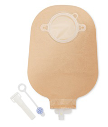 SACCA UROSTOMIA ANATOMICA URO RUBINETTO DI CHIUSURA DI SICUREZZA NOVA 2 43MM 10 PEZZI+1ATTATORE+TAPPINI ESTERNI - Pharmaleader