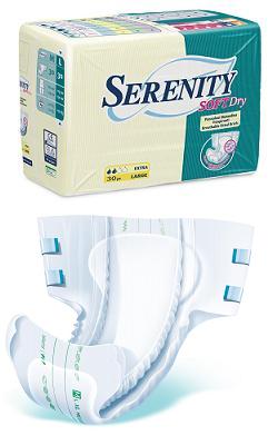 PANNOLONE PER INCONTINENZA SERENITY SOFTDRY FORMATO SUPER TAGLIA MEDIUM 30 PEZZI - Pharmaleader