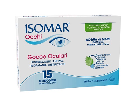 ISOMAR OCCHI GOCCE OCULARI ALL'ACIDO IALURONICO 0,20% 15 FLACONCINI - Pharmaleader