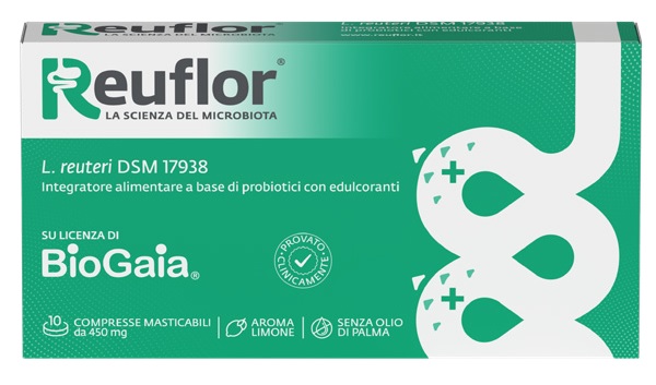 REUFLOR 10 COMPRESSE MASTICABILI AROMA LIMONE - Pharmaleader