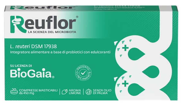 REUFLOR 20 COMPRESSE MASTICABILI AROMA LIMONE - Pharmaleader