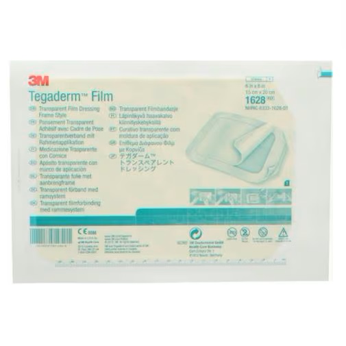 MEDICAZIONE IN PELLICOLA TRASPARENTE IMPERMEABILE TEGADERM CON SISTEMA DI APPLICAZIONE A CORNICE MISURA 15X20 CM 10 PEZZI - Pharmaleader